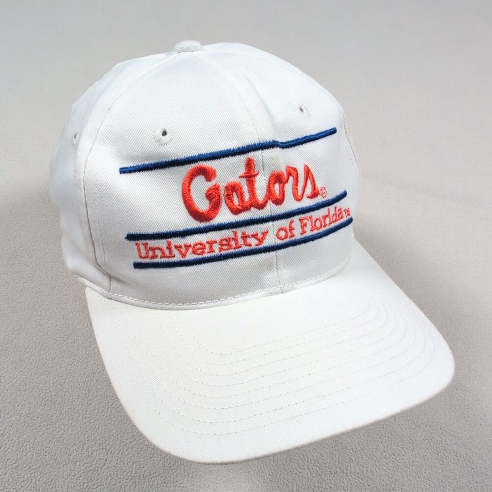 Vintage 80s 90s The Game Florida Gators Split Bar Baseball Cap Snapback Hat
